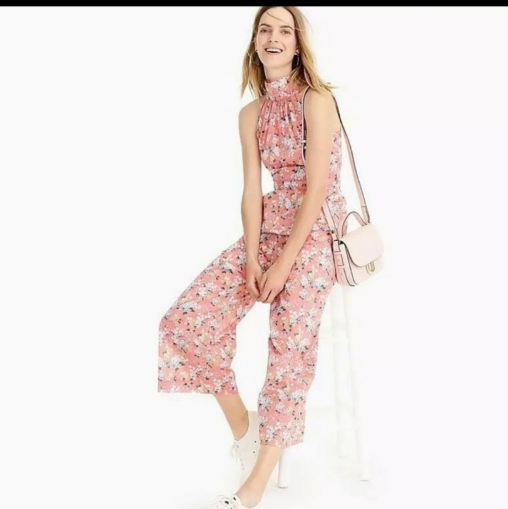 J.Crew High Neck Liberty Fabric Josephine Jumpsuit Size 14